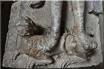 TL0295 : Apethorpe, St. Leonard's Church: Effigy of Sir Richard Dalton, Lord of the Manor (d. 1442) by Michael Garlick