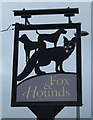 Sign for the Fox & Hounds, Sproston Green