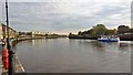 Pleasure craft heads for the mouth of the Tyne