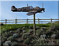 Oakham?s willow Spitfire sculpture