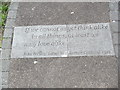 J4844 : Inscription near The Grove, Downpatrick (2) by David Hillas