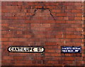 Old-style enamel sign on a Cantilupe Street wall in Hereford