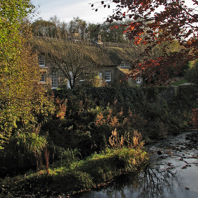Baslow: a view from the bridge at Nether End