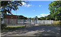 Entrance to electricity sub-station on Wood Lane