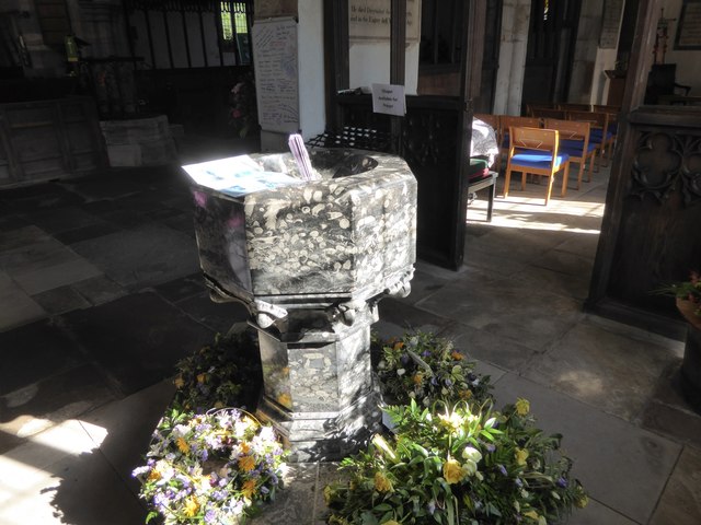 Font in St Lawrence's church, Appleby