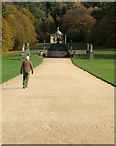 SK2670 : Chatsworth: climbing to The Cascade by John Sutton