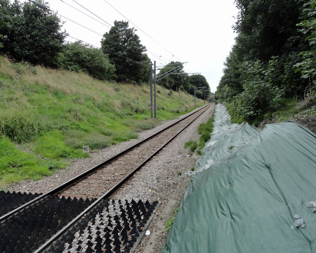 Romford to Upminster line facing towards Romford