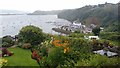 A colourful garden with a view