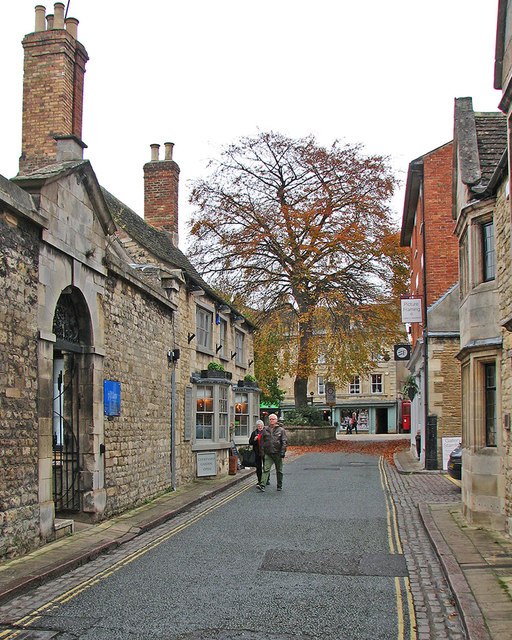 Stamford: the top of Maiden Lane © John Sutton :: Geograph Britain and ...