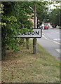 TL8619 : Kelvedon Village Name sign on the B1024 Feering Hill by Geographer