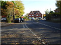 Houses at the mini roundabout in Ansty