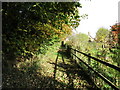 Footpath from the church, Radstone