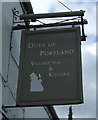 SJ7072 : Sign for the Duke of Portland public house, Lach Dennis (1) by JThomas