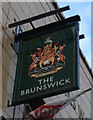 Sign for the Brunswick Hotel, Crewe