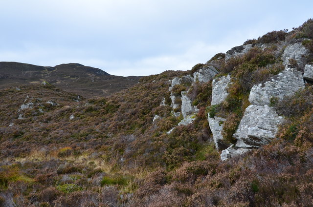 Rock outcrops on Creag a' Choire