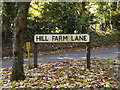 Hill Farm Lane sign