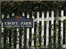 TL1614 : Croft Farm sign by Geographer