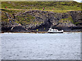 NM3235 : Tour Boat Landing at Staffa by David Dixon