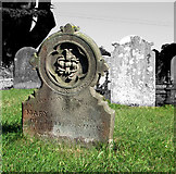 TM3794 : Headstone in All Saints' churchyard by Evelyn Simak