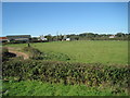 View from a Wootton-Smallbrook steam train - fields near Whitefield Farm