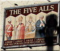 Five Alls name sign, Chepstow