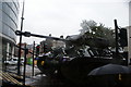 View of a tank on the back of a low loader in the Lord Mayor