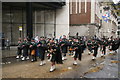 View of bagpipers in the Lord Mayor