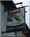 Sign for the Sportsmans Arms, Tattenhall