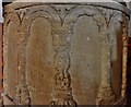 Radley, St. James the Great Church: Norman font, c1180 with a rich and varied continuous arcade