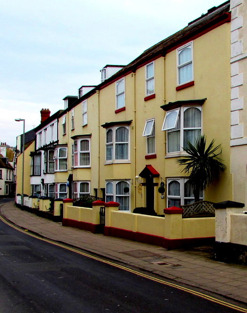 Yellowish apartments, Northumberland Place, Teignmouth 