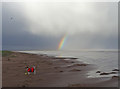 NU0943 : Goswick Sands, Rainbow by Adam Ward
