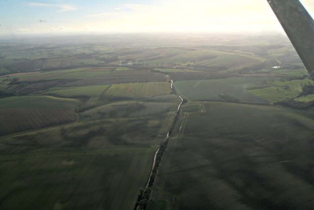 Road from Haugham to Ruckland: aerial 2016