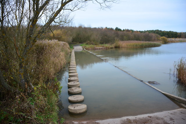 Ford and Stepping Stones on Ladyburn Lake