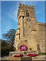 Wootton: the war memorial on Armistice Day