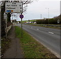 A48 distances sign west of Laleston