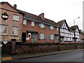 Eight green shutters, The Holloway, Droitwich