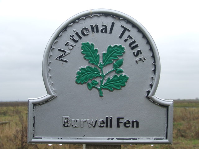Burwell Fen National Trust Sign