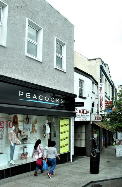 Peacocks and Mallons Butchers at the High Street Mall, Portadown