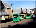 Three Newport Bus single deckers in Thomas Street, Chepstow