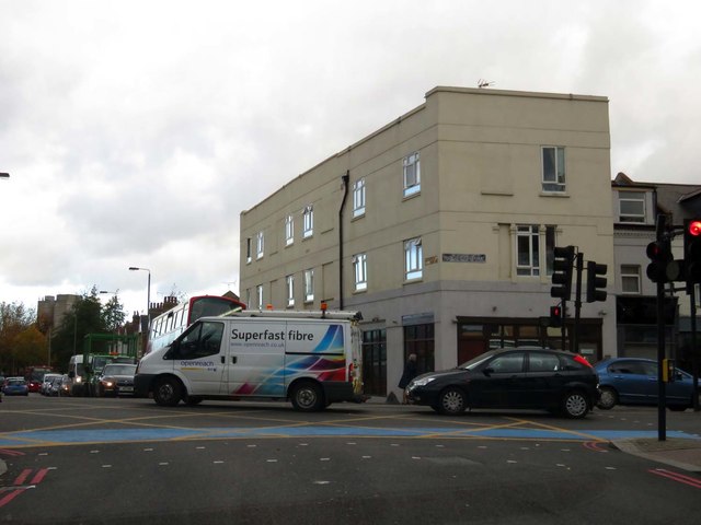 The junction of Tooting High Street and Blackshaw Road