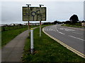 Directions sign opposite Porthcawl Fire and Rescue Station