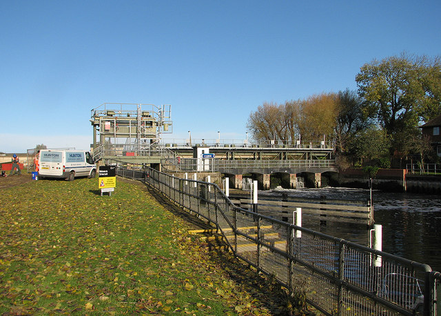 St Ives lock and weir