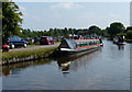 Narrowboats moored on the Staffordshire and Worcestershire Canal