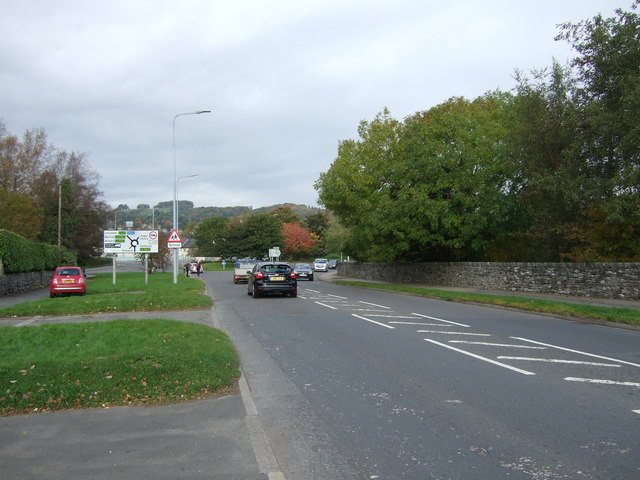 Approaching roundabout on Burton Road (A65)