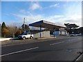 Disused garage forecourt, Llanrwst