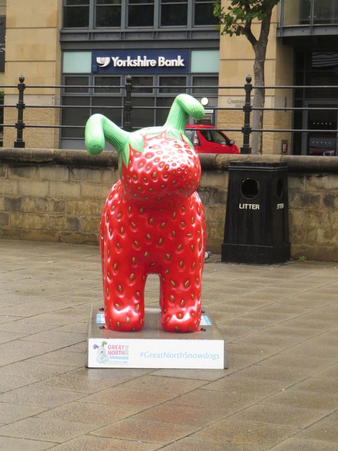 Great North Snowdog Snowberry, Quayside, Newcastle upon Tyne