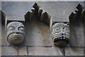 SK8572 : Corbel masks, St Helen's church, Thorney by Julian P Guffogg