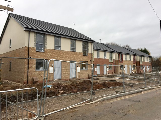 Newcastle-under-Lyme: new houses on Ashfields New Road