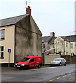 Red van on a Blaenavon corner