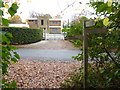 Footpath from the west arrives at Colwood Lane